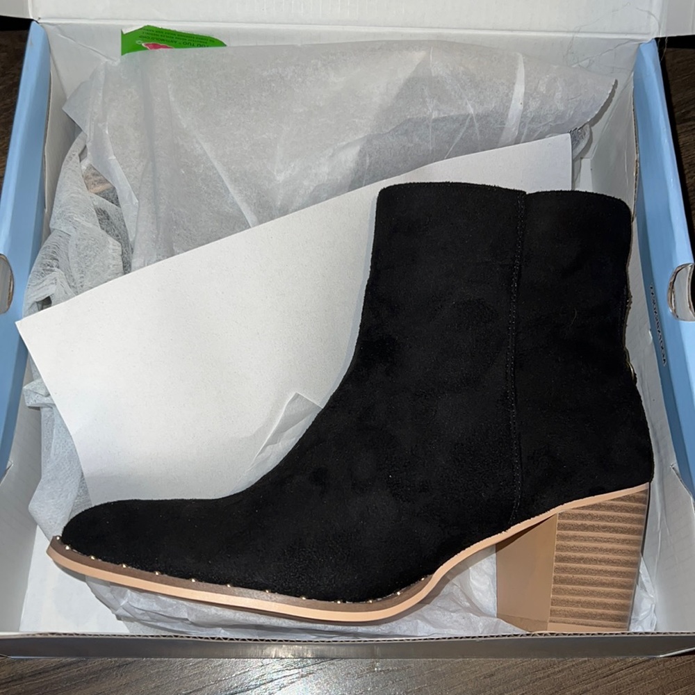 Suedette bootie 8.5